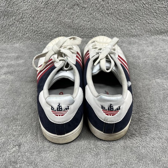 Adidas Superstar The American Flag Color Red White Blue G56825 Leather Mens 10.5 - Picture 5 of 8